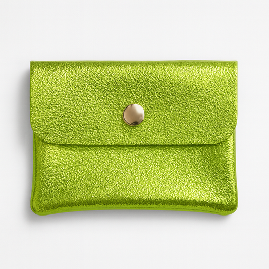 Mini portemonnee | Metallic lime