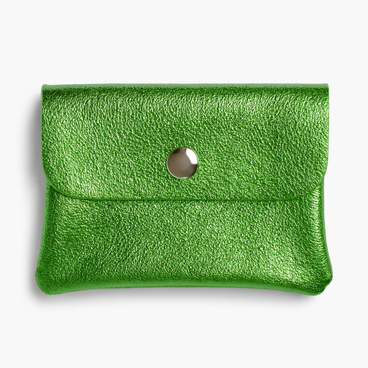 Mini portemonnee | Metallic emerald