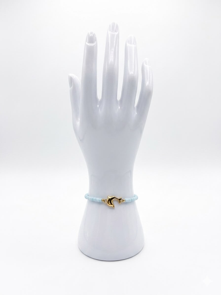 Armband dolfijn blauw