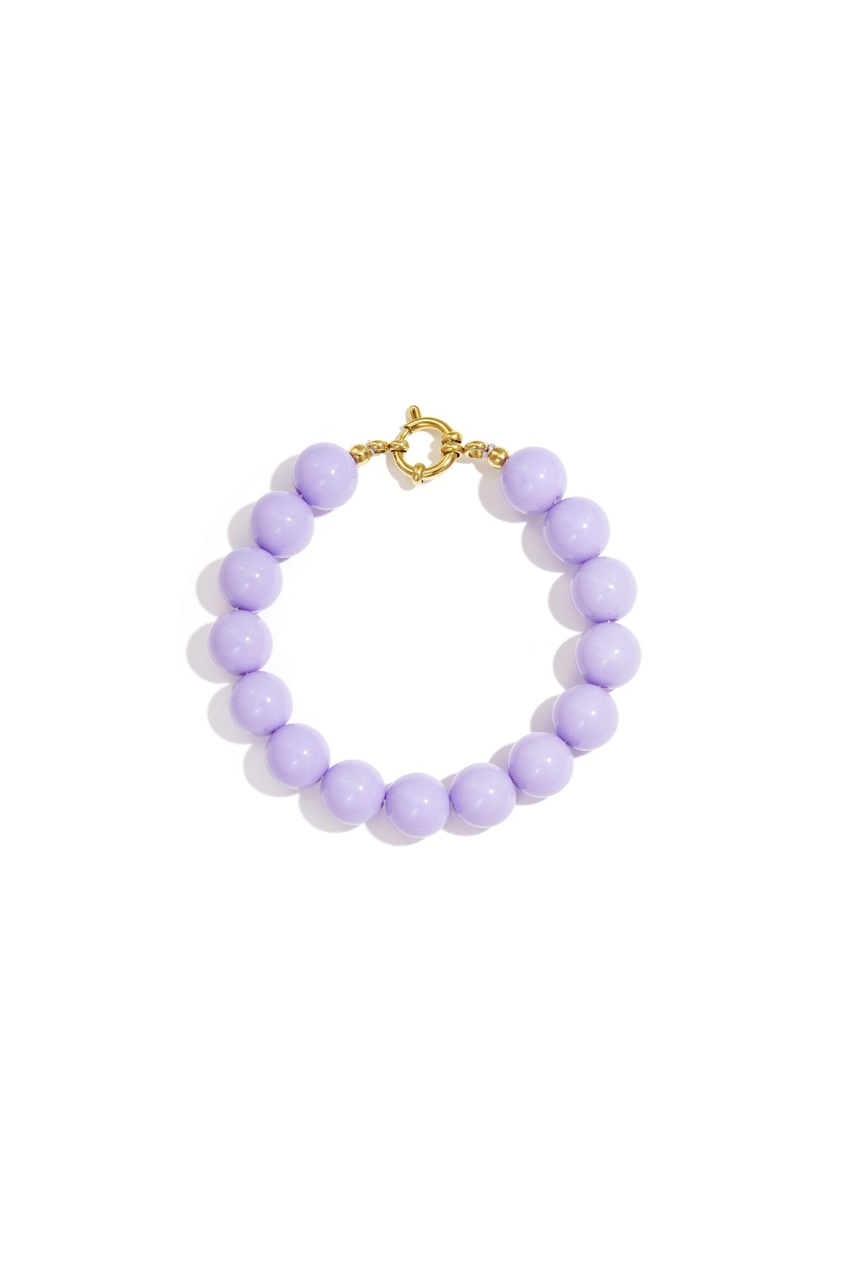 Ketting met medium kralen en frontsluiting-12mm