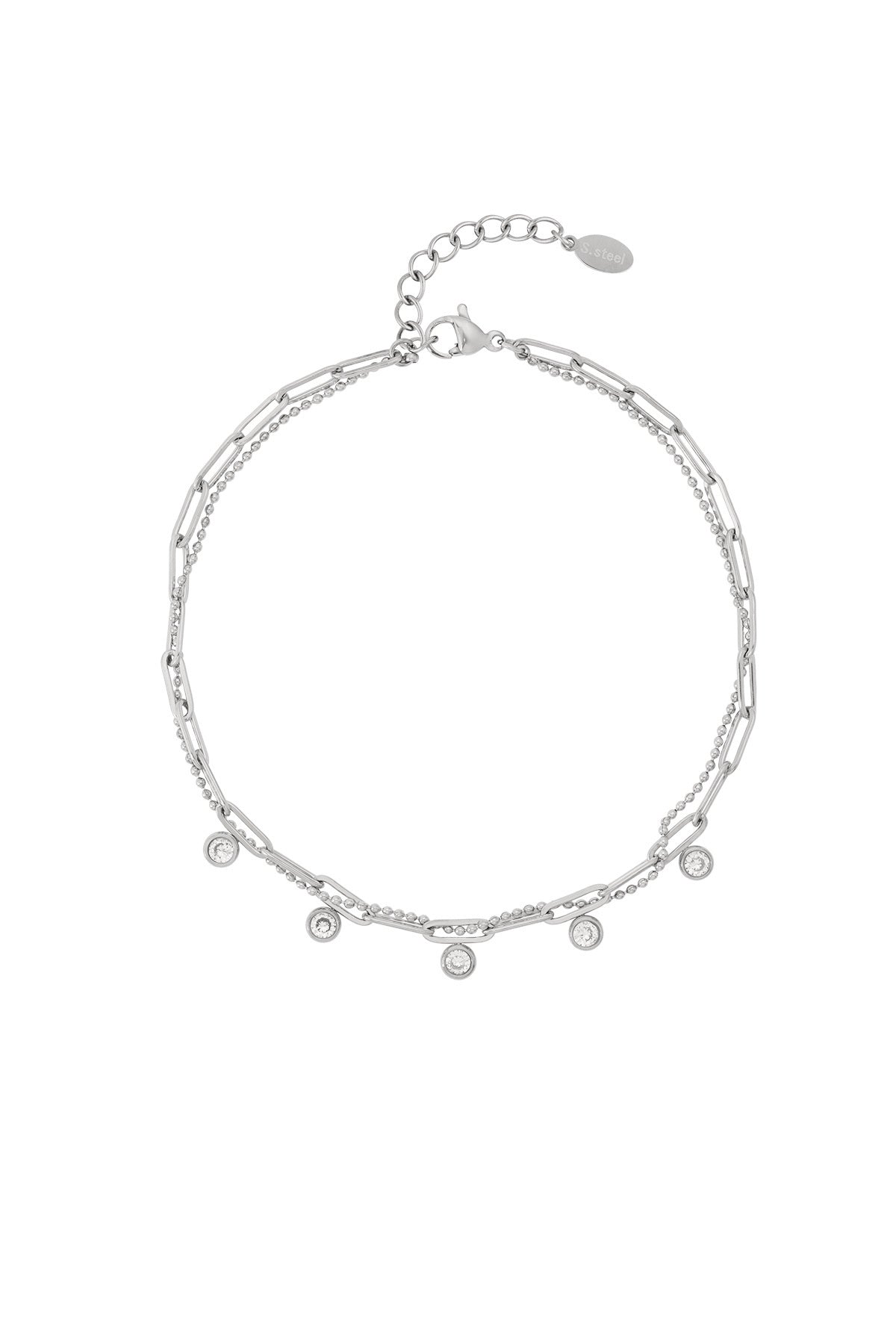 Sparkelende chain Enkelbandje