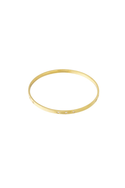 Goudkleurige glinsterende bangle van RVS