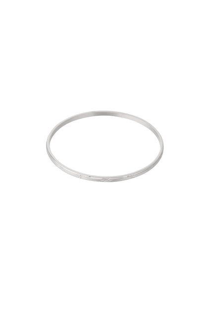 Zilverkleurige RVS-bangle Ster