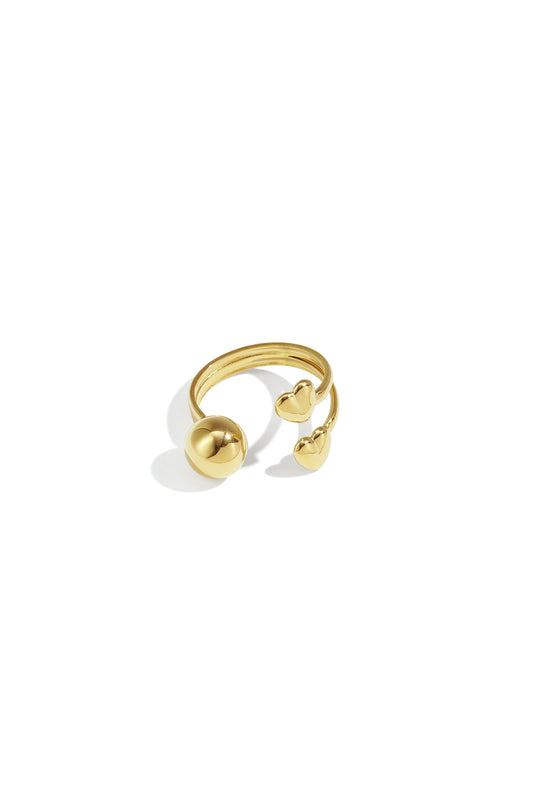 Roestvrijstalen minimalistische ringen Hart Casual Dagelijks Eenvoudig Serie Dames sieraden